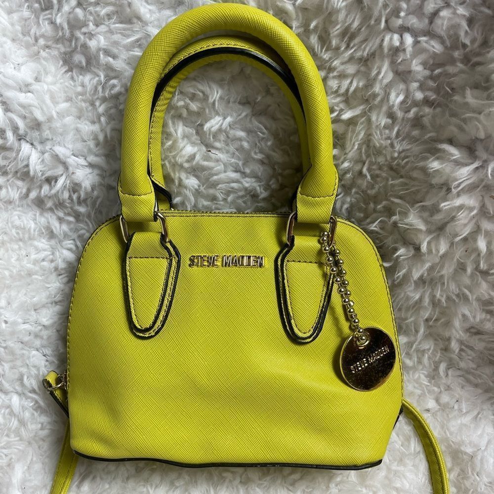 Steve Madden neon green small Satchel/crossbody bag gold tone accent & hardwares